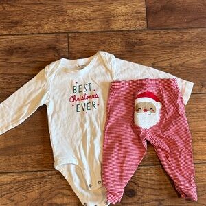 Carter's White and Red 'Best Christmas Ever' Baby Matching Set